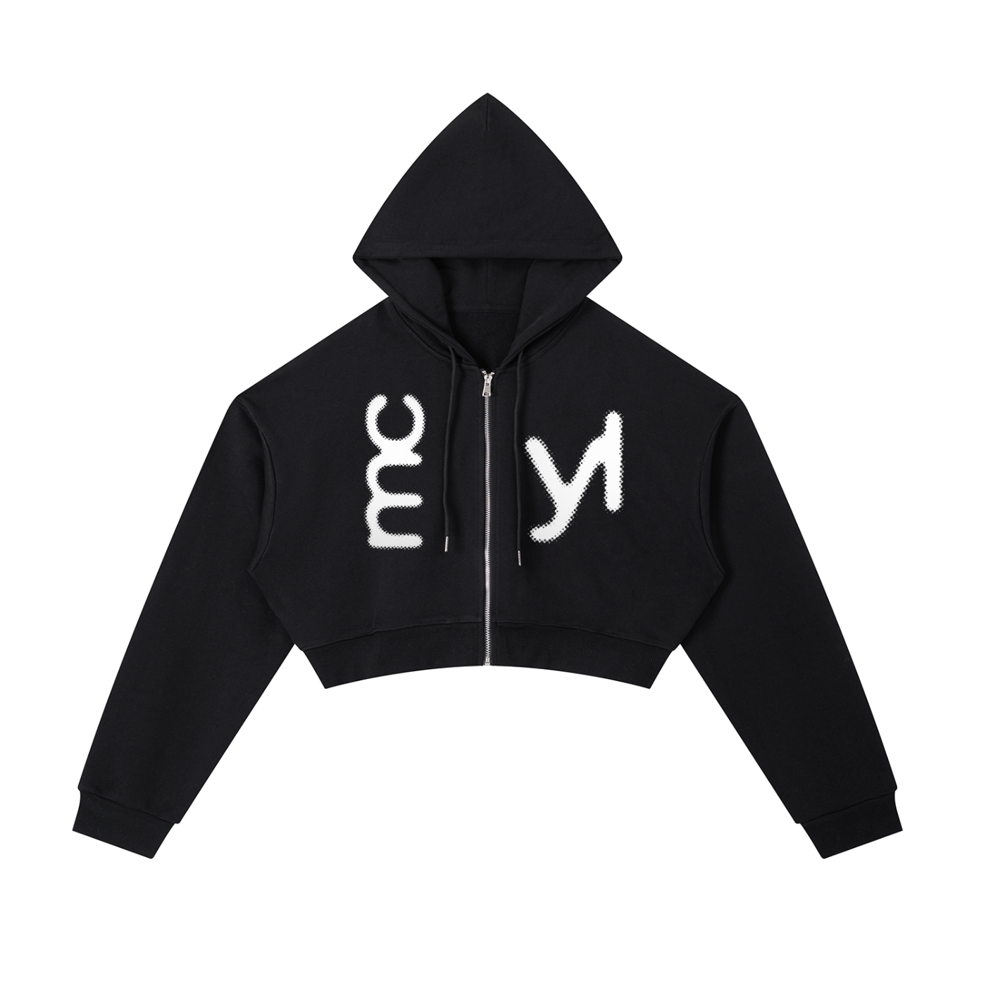 Essential Cropped Zip-Up Hoodie